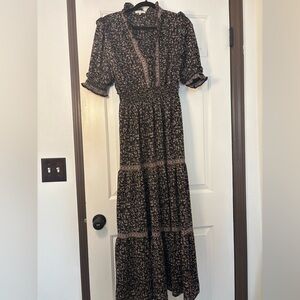 Max Studio Black and Pink Floral Dress